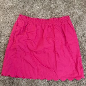 J.Crew Pink Scalloped Hem Skirt
